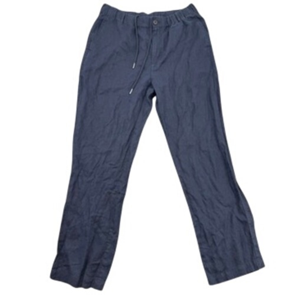 Quince European Linen Pants Mens M Navy Blue Minimalist Coastal Capsule Preppy